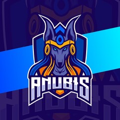 egypt anubis mascot esport logo designs character for gaming