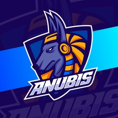 egypt anubis mascot esport logo designs character for gaming