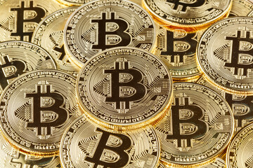 Fototapeta na wymiar Bitcoin crypto currency paying online pay digital money cryptocurrency business finances