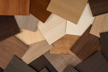 vinyl  wooden  samples with different  type of wood texture - obrazy, fototapety, plakaty