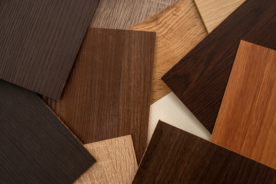 vinyl  wooden  samples with different  type of wood texture