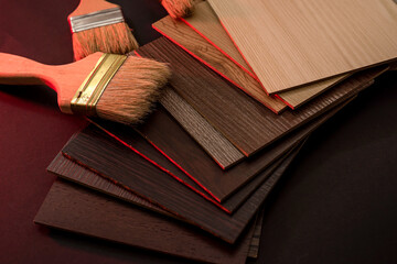 vinyl flooring with brushes for house renovation