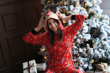 Woman in pajama