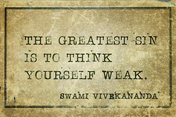 greatest sin Vivekananda
