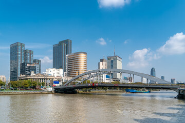 Fototapeta premium Modern architecture office building in the southern business district of Ningbo