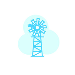 Illustration Vector graphic of Windmill icon template