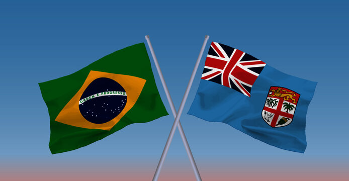 ブラジルとフィジー共和国の国旗