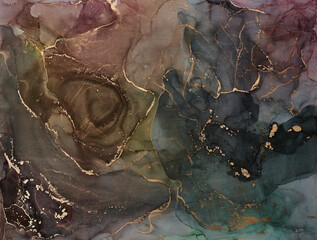 Alcohol ink art.Mixing liquid paints. Modern, abstract colorful background, wallpaper. Marble texture.Translucent colors