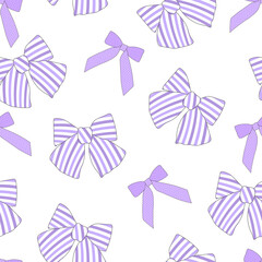 Seamless pattern bows vector illustration