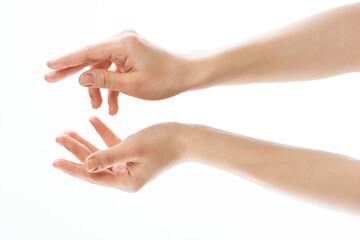 female hands skin care medicine close-up dermatology