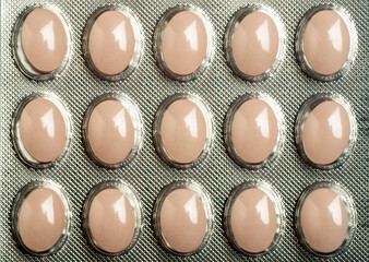 A pack of pills. Medicine, pharmacology and antibiotics drugs concept