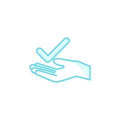 Illustration Vector graphic of hand gesture approved icon