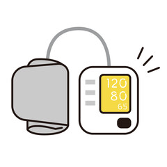 シンプル　イラスト　血圧計のアイコン