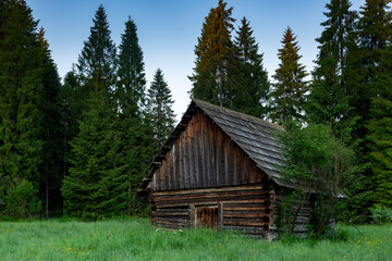 Traditional Shepherds Hut in Jurgow Heritage Village, Podhale, Poland
