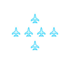 Illustration Vector graphic of plane formation icon