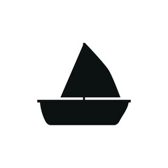 vector icon, sailing ship on white background