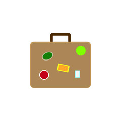 vector icon, suitcase on white background
