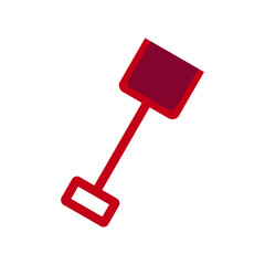 vector icon, beach shovel on white background