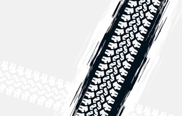Abstract tire print marks background