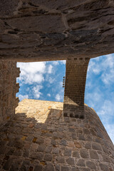 San Vicente Gate of the medieval city wall of Avila in Spain