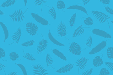 Fototapeta na wymiar Seamless tropical leaf pattern design