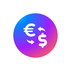 Exchange Euro to Dollar - Sticker