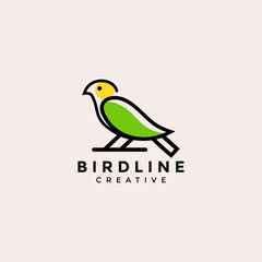 Outline bird minimalist logo