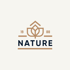 Vintage natural logo design