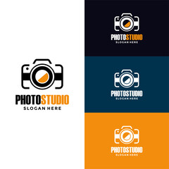 Vintage photography badges or logos set