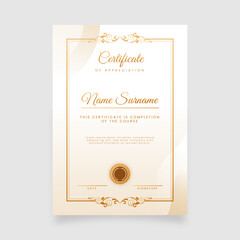 Certificate Template with Elegant Elements. 
