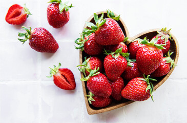 Fresh ripe delicious strawberries
