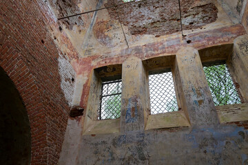 interior of the destroyed Orthodox church