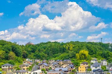 Fototapeta na wymiar Japan's residential area, suburbs of Tokyo 　日本の住宅地、東京郊外 