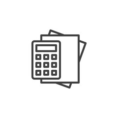 Accounting document line icon