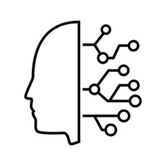 Artificial intelligence icon vector set. AI illustration sign collection. Technology symbol.
