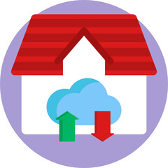 Simple Working from Home Icon.