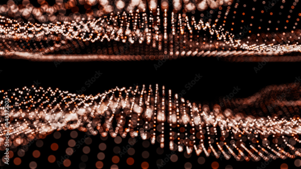 Poster abstract particles with depth of field