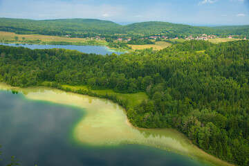 Fototapeta premium Ausichtspunkt Belvedere des quatre lacs im französischen Jura