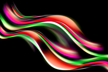 Multicolor Abstract Waves Art Composition Background