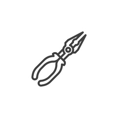 Pliers tool line icon