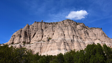 Fototapeta premium the bizarrely eroded volcanic ash rock formations of kasha-katuwe tent rocks national monument on a sunny day , near santa fe, new mexico