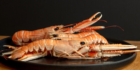 A plate of fresh langoustine
