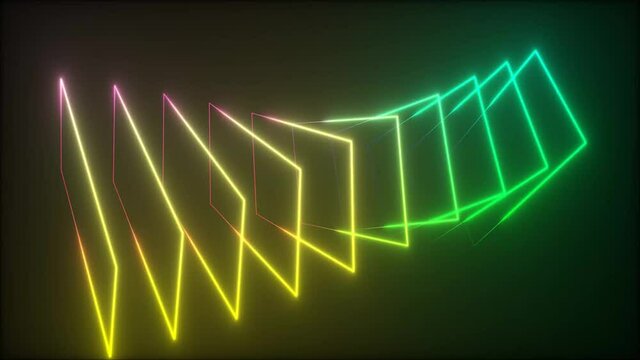 レクタングル　ネオン　四角　adobe4K*3