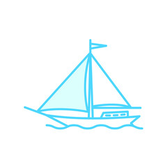 Illustration Vector graphic of wind ship icon template