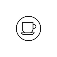 Line icon of big tea cup with handle