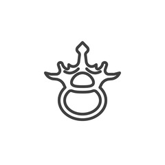 Spinal disc line icon