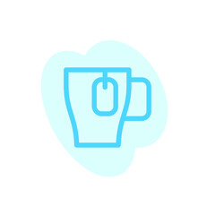  Illustration Vector graphic of teacup icon template