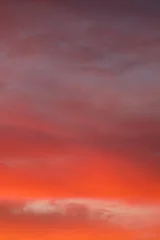 Deurstickers Rood mooi oranje lucht verticaal frame