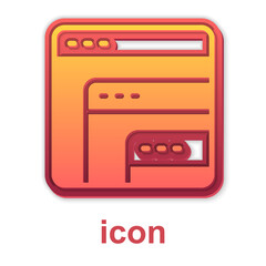 Gold Software, web developer programming code icon isolated on white background. Javascript computer script random parts of program code. Vector