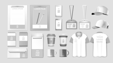 Corporate identity template set. Branding design. Business stationery mockups.